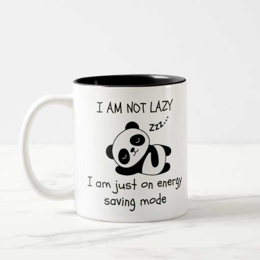 fauler Panda Zweifarbige Tasse (Links)