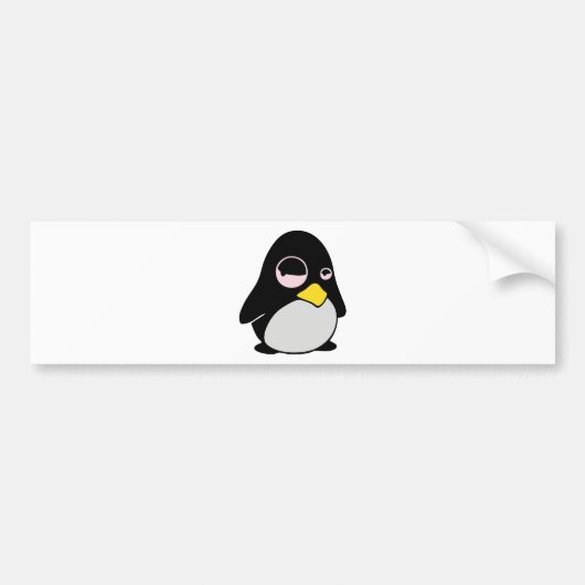 FAULER PINGUIN LINUXS TUX AUTOAUFKLEBER (Vorne)