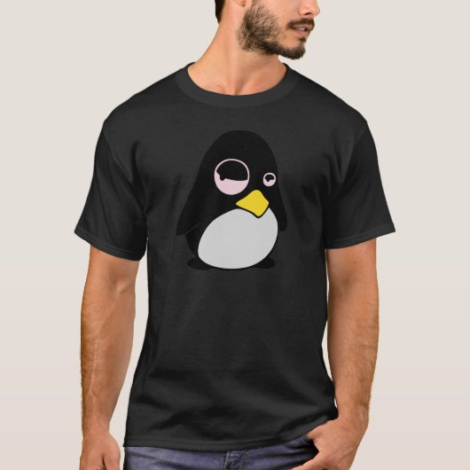 FAULER PINGUIN LINUXS TUX T-Shirt (Vorderseite)