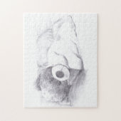 Fauler, schläfriger Teddybär Puzzle (Vertikal)