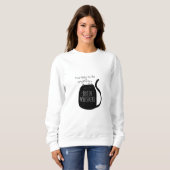Fauler schwarzer Kater Sweatshirt (Vorne ganz)