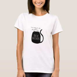 Fauler schwarzer Kater T-Shirt