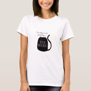 Fauler schwarzer Kater T-Shirt