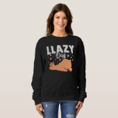 Fauler Tag Lama Süßes Tier 1 Sweatshirt (Vorne ganz)