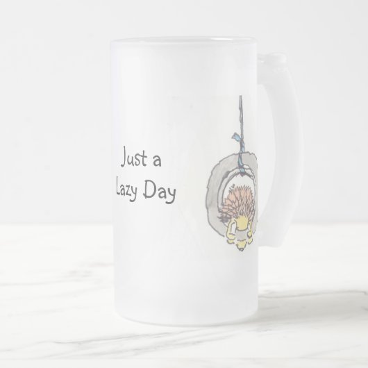 Fauler Tag Mattglas Bierglas (VorderseiteRechts)