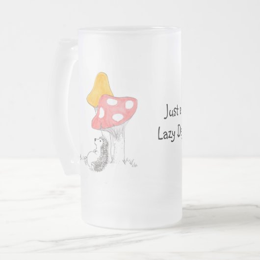 Fauler Tag Mattglas Bierglas (Vorderseite Links)