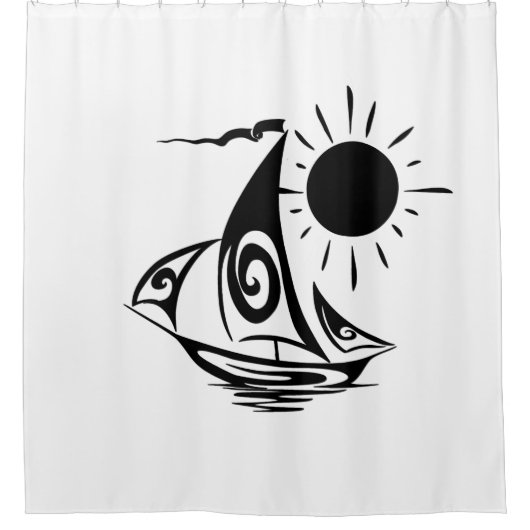 Fauler Tag Segeln Duschvorhang (Vorderseite)