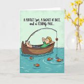 Fauler Vatertag Boot Karte (Gelbe Blume)
