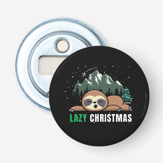 Fauler Weihnachtsfaultier Lustig Flaschenöffner (Vorderseite)