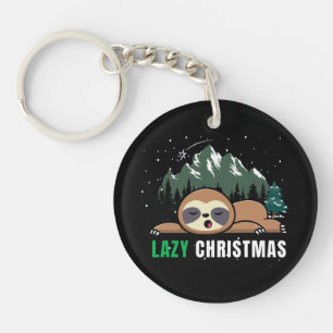 Fauler Weihnachtsfaultier Lustig Schlüsselanhänger