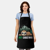 Fauler Weihnachtsfaultier Lustig Schürze (Getragen)