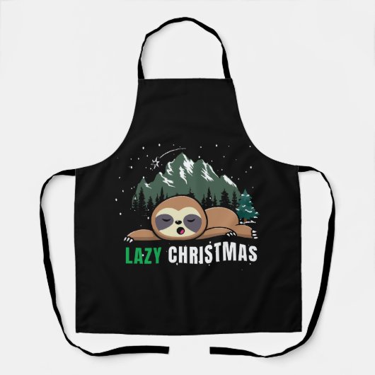 Fauler Weihnachtsfaultier Lustig Schürze (Vorderseite)