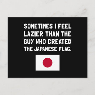 Faulere japanische Flagge Postkarte
