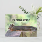 Faules Eichhörnchen-Foto Einladung (Stehend Vorderseite)