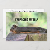 Faules Eichhörnchen-Foto Einladung (Vorne/Hinten)