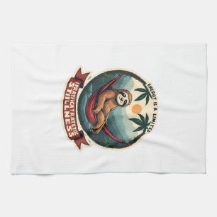 Faules Faultier Humor-Shirt Selektive Anstrengung  Geschirrtuch
