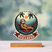 Faules Faultier Humor-Shirt Selektiver Aufwand Vin Acrylschild (Neutral)