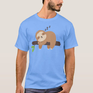 Faules Faultier schlafendes Tier Familie T-Shirt