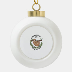 Faules Faultier, USA Tier Keramik Kugel-Ornament