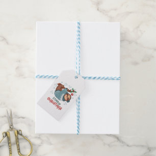 Faules Faultier Weihnachten Geschenkanhänger