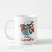 Faules Faultier Weihnachten Kaffeetasse (Links)