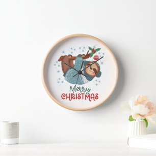Faules Faultier Weihnachten  Uhr