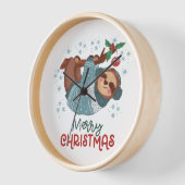 Faules Faultier Weihnachten Uhr (Winkel)