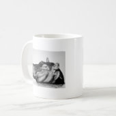 Faules Flusspferd Kaffeetasse (Vorderseite Links)