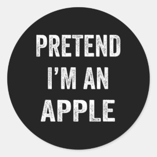 Faules Halloween Gib vor, ich bin lustiger Apfel-H Runder Aufkleber