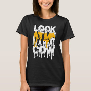 Faules Halloween-Kostüm Kuh Kinder Einfaches Tierk T-Shirt