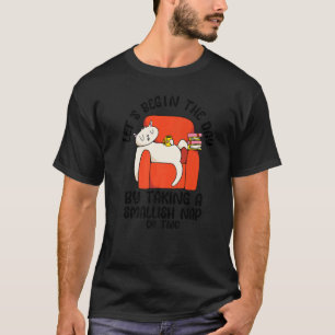 Faules Katze Liegt Auf Sofa  Sarkasmus-Witz Sarkas T-Shirt