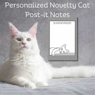 Faules Katzenkunst Personalisiertes Katze-Novität Post-it Klebezettel
