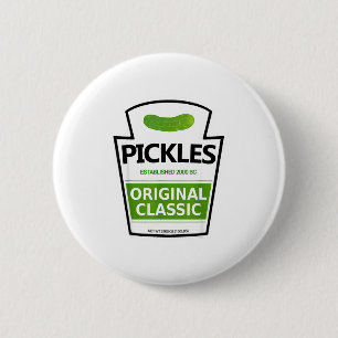 Faules Kostüm-Gurken-Glas  Button