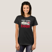 Faules Level Experte Süße Katze T-Shirt (Vorne ganz)