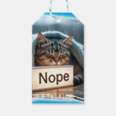 Faules lustiges Katzendesign Geschenkanhänger (Vorderseite)