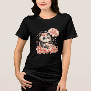 Faules-Mood-Panda-Süßes-Womens-T-Shirt Tri-Blend Shirt