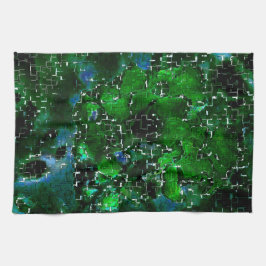 Faules Mosaik der Wasser-Pflanze Lagune Nachtleben Geschirrtuch