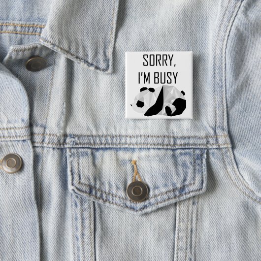 Faules Panda-Abzeichen Button (Beispiel)