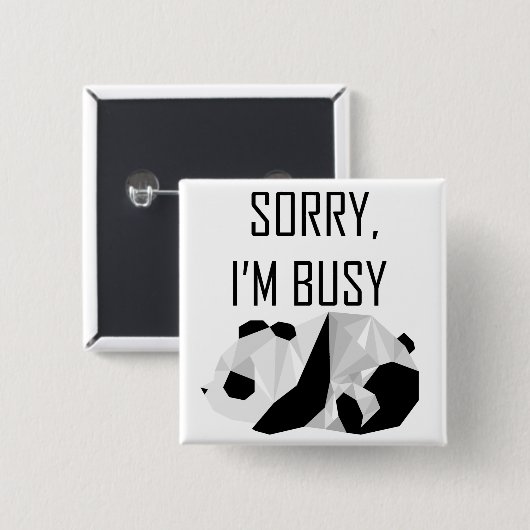 Faules Panda-Abzeichen Button (Vorne & Hinten)