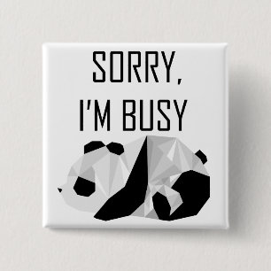 Faules Panda-Abzeichen Button