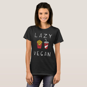 Faules veganes lustiges vegetarisches grafisches T-Shirt