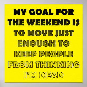 Faules Wochenende Lustiges Poster Schild