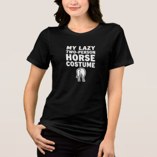 Faules Zweipersonen-Pferdekostüm-T-Shirt Tri-Blend Shirt