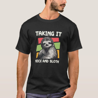 Faulheit genießen und Faultier Fauler Humor Inakti T-Shirt