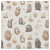 Faulheit: Whimsy Sloth Stoff (Nahaufnahme)