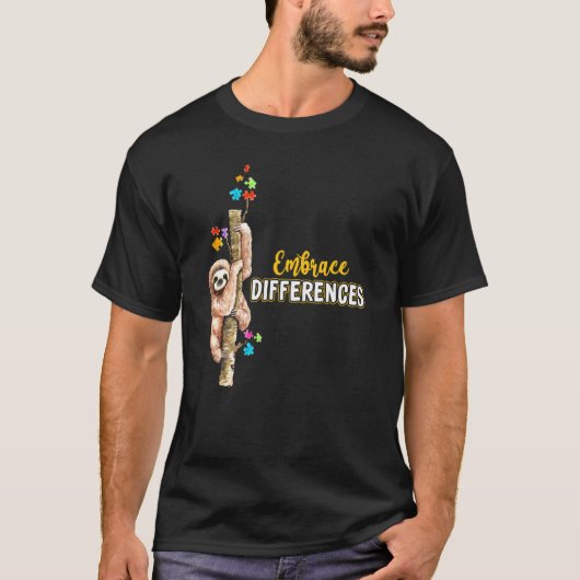Faulheits-Autismus-Bewusstseinstag Umarme Untersch T-Shirt (Vorderseite)