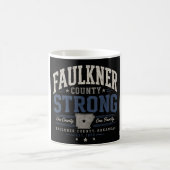 Faulkner County Starker Trucker Hut Kaffeetasse (Mittel)