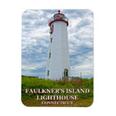 Faulkners Island Lighthouse, Connecticut Magnet (Vertikal)