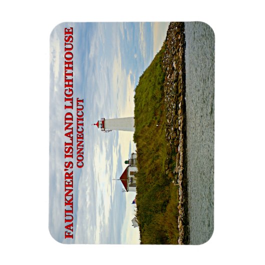 Faulkners Island Lighthouse, Connecticut Magnet (Vertikal)