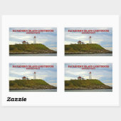 Faulkners Island Lighthouse, Connecticut Rechteckiger Aufkleber (Blatt)